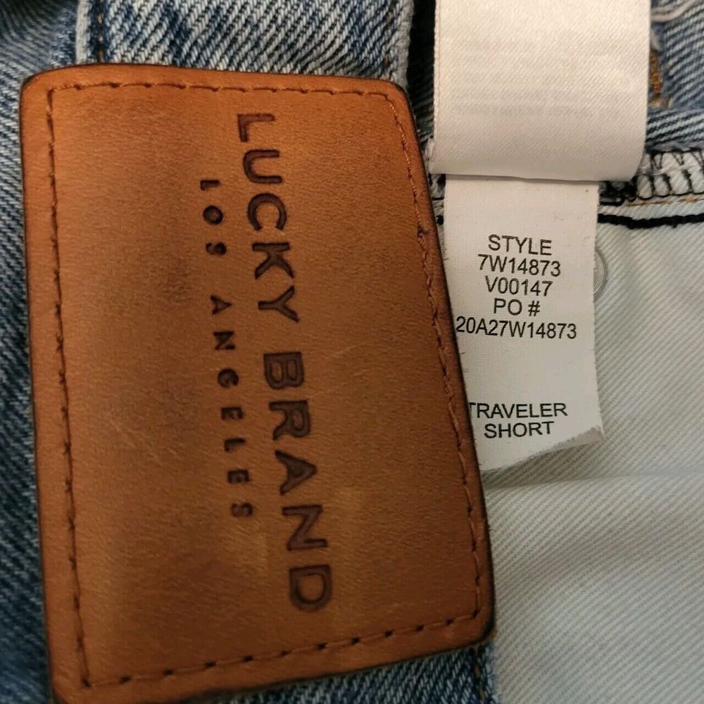 Lucky Brand Button Fly Traveler Jean Shorts High Rise Size 2 / 26 Light Wash - Picture 4 of 5
